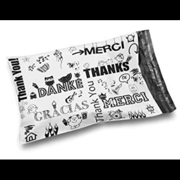 📫NWT📫 Lot of 25 - 13”L x 10”W Glossy Decorative Thank You Bags📫 - Picture 1 of 3